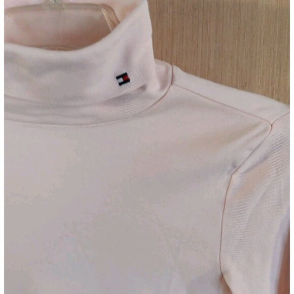 Tommy Hilfiger (L) Pink Womens Turtleneck Long Sleeve - Picture 2 of 6